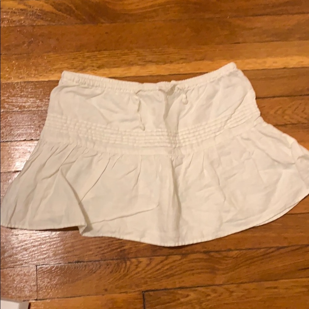 White linen skirt